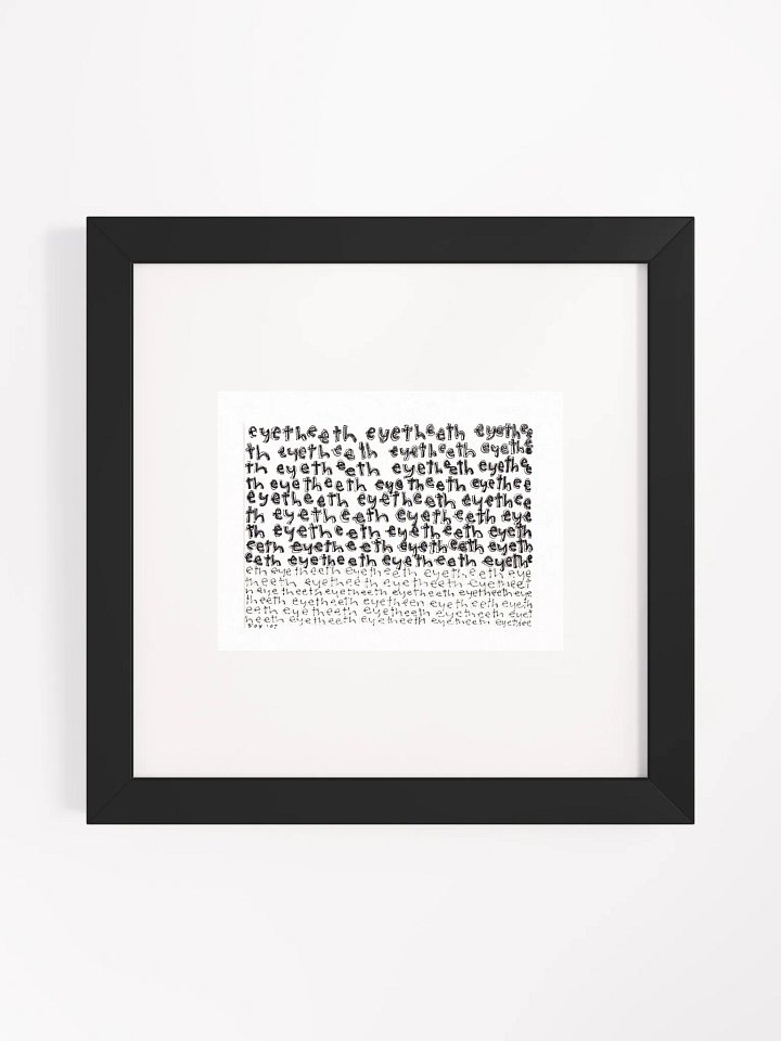 eyetheeth Panel Card Print Framed product image (2)