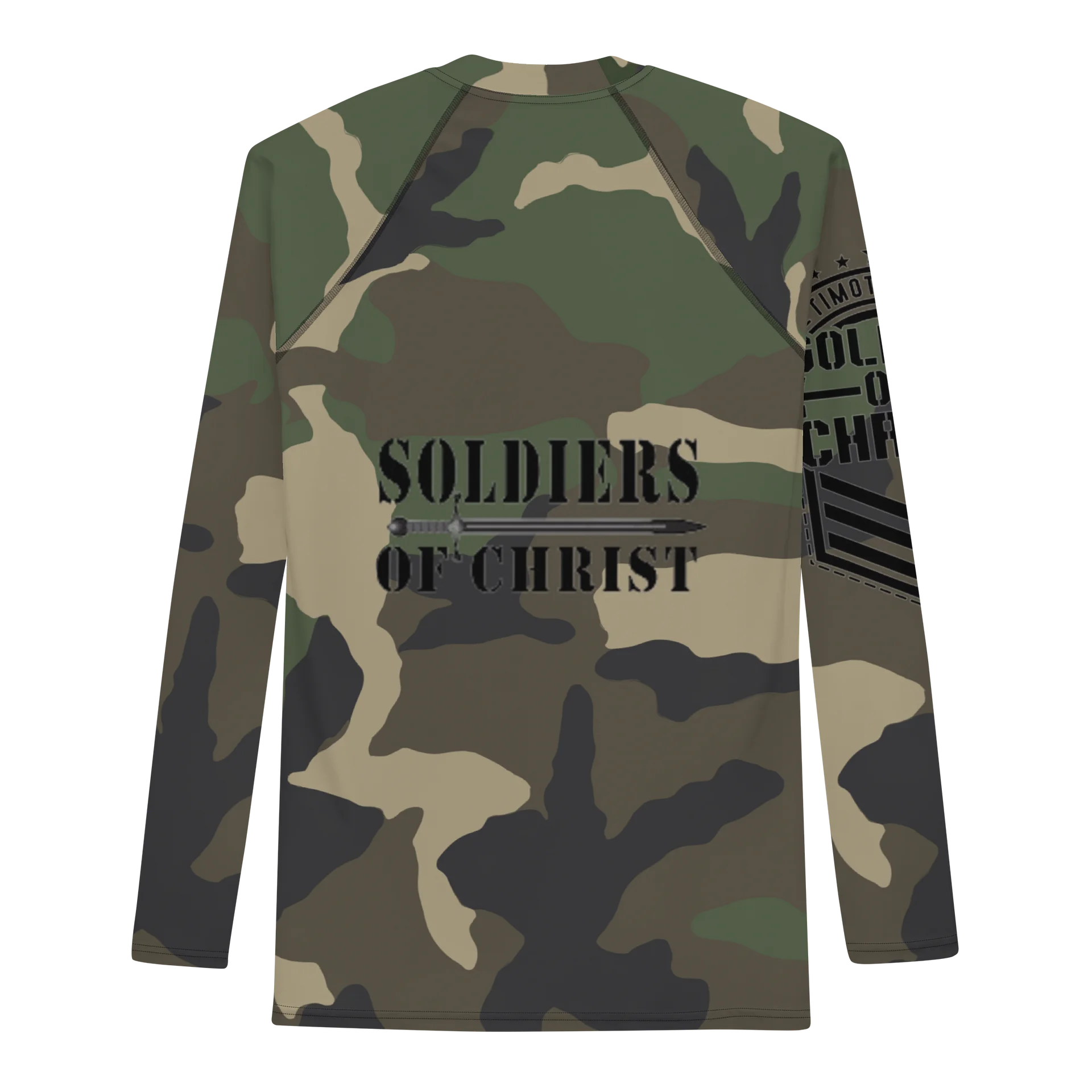 Faithful Camo: Men's Rash Guard - Woodland product image (1)