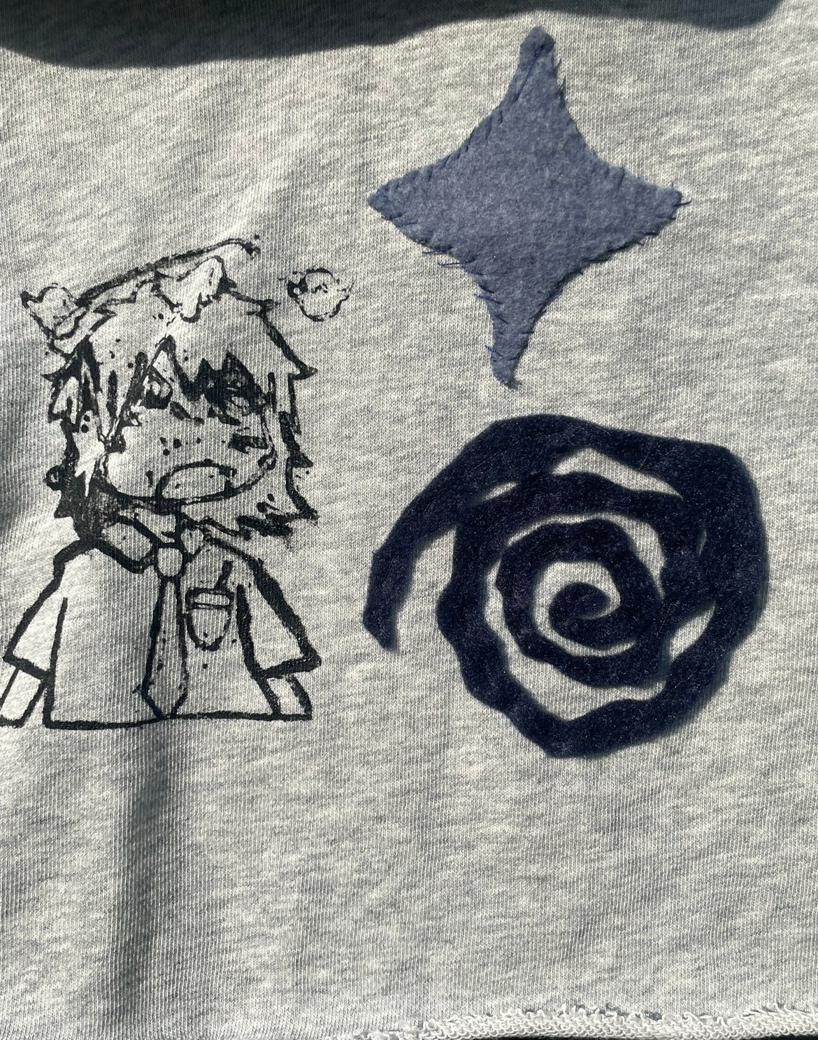 smidge print cropped vest hoodie product image (3)