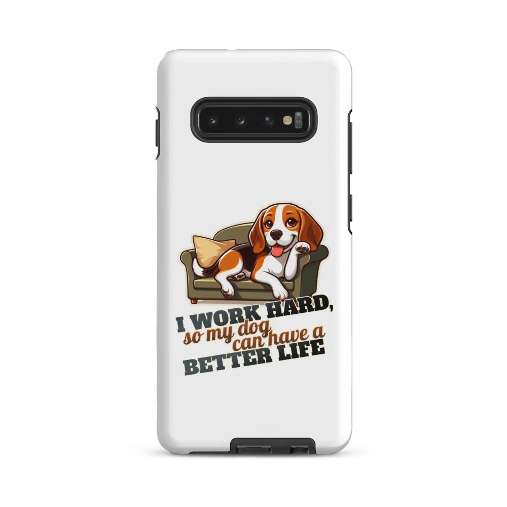 Work Hard - Beagle Sofa Tough Case for Samsung® product image (47)