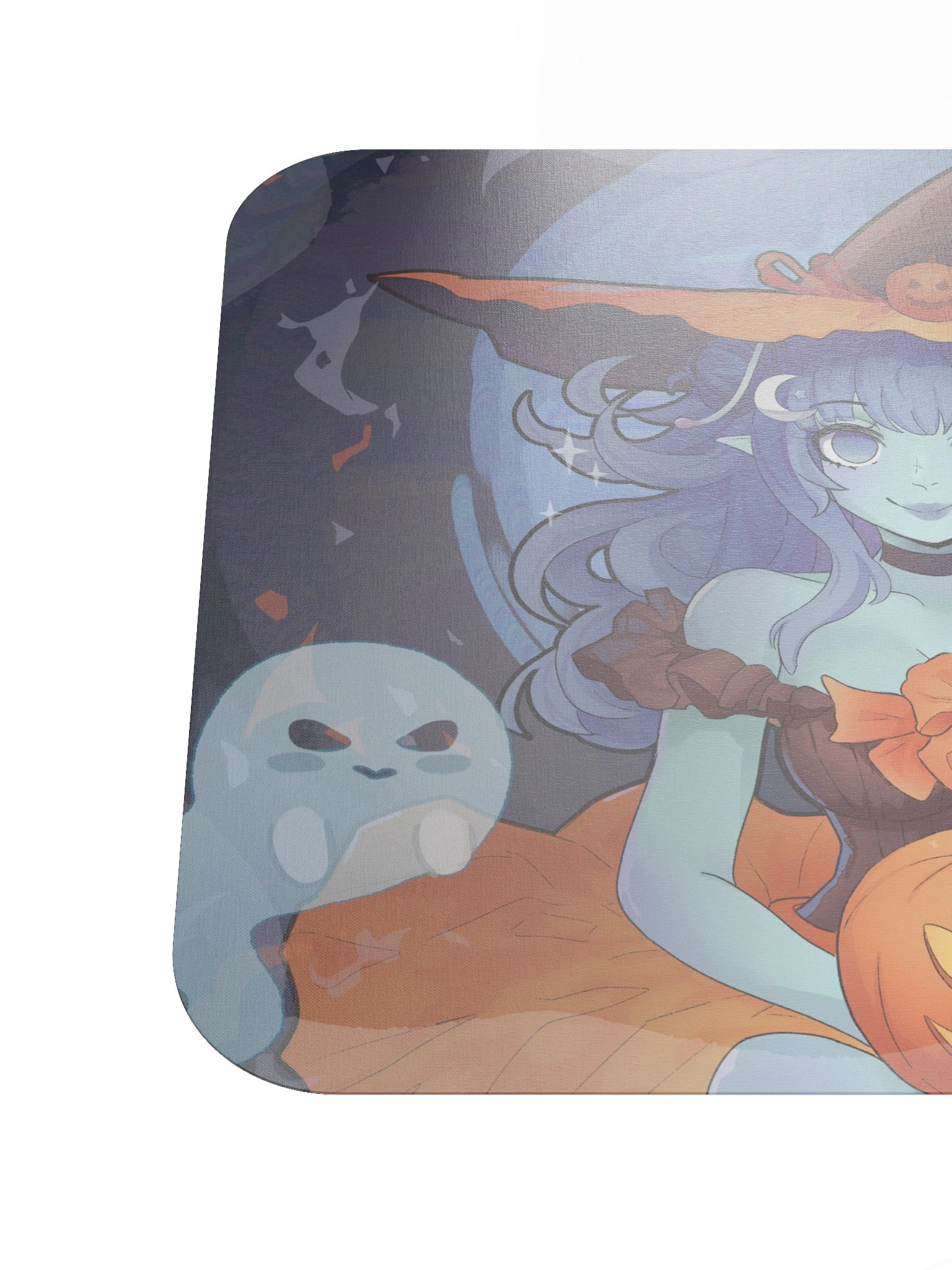Starry Pumpkin Witch Standard Flat Mouse Pad product image (6)