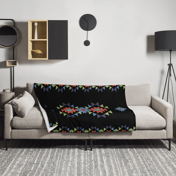 Geometric Aztec Fusion Throw Blanket product image (2)