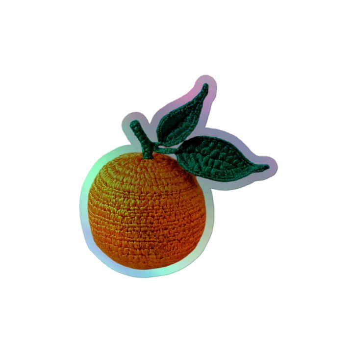 CozyAvocado Kiss-Cut Holographic Sticker Sheet Orange #1 product image (2)