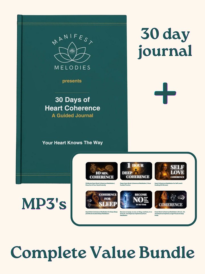 Complete Heart Coherence Kit — 6 Guided Meditation MP3s + 30-Day Journal (Digital) product image (1)
