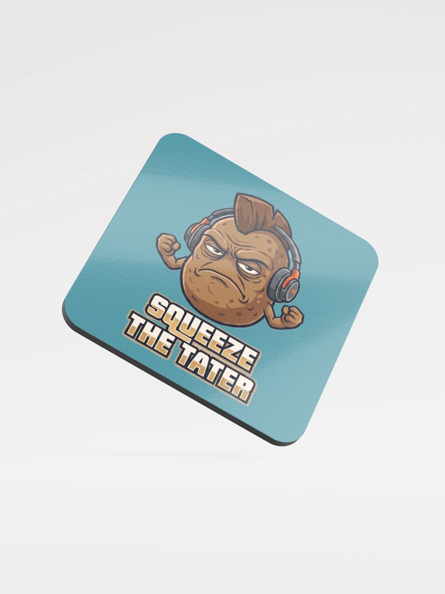 Squeeze the Tater Grumpy Potato Coaster product image (1)