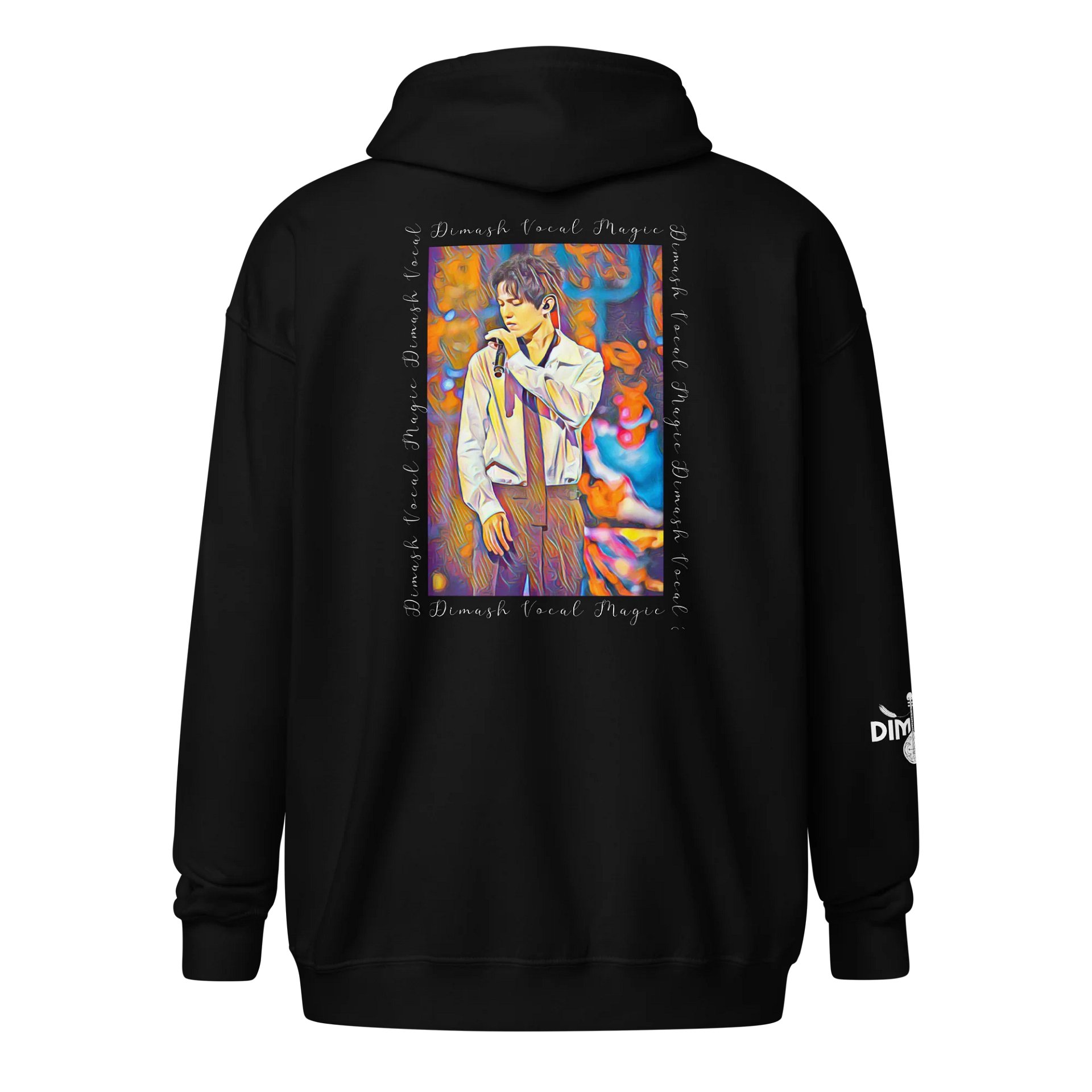 Singer From Kazakhstan Zippered Gildan Unisex Hoodie With Sleeve Design product image (1)