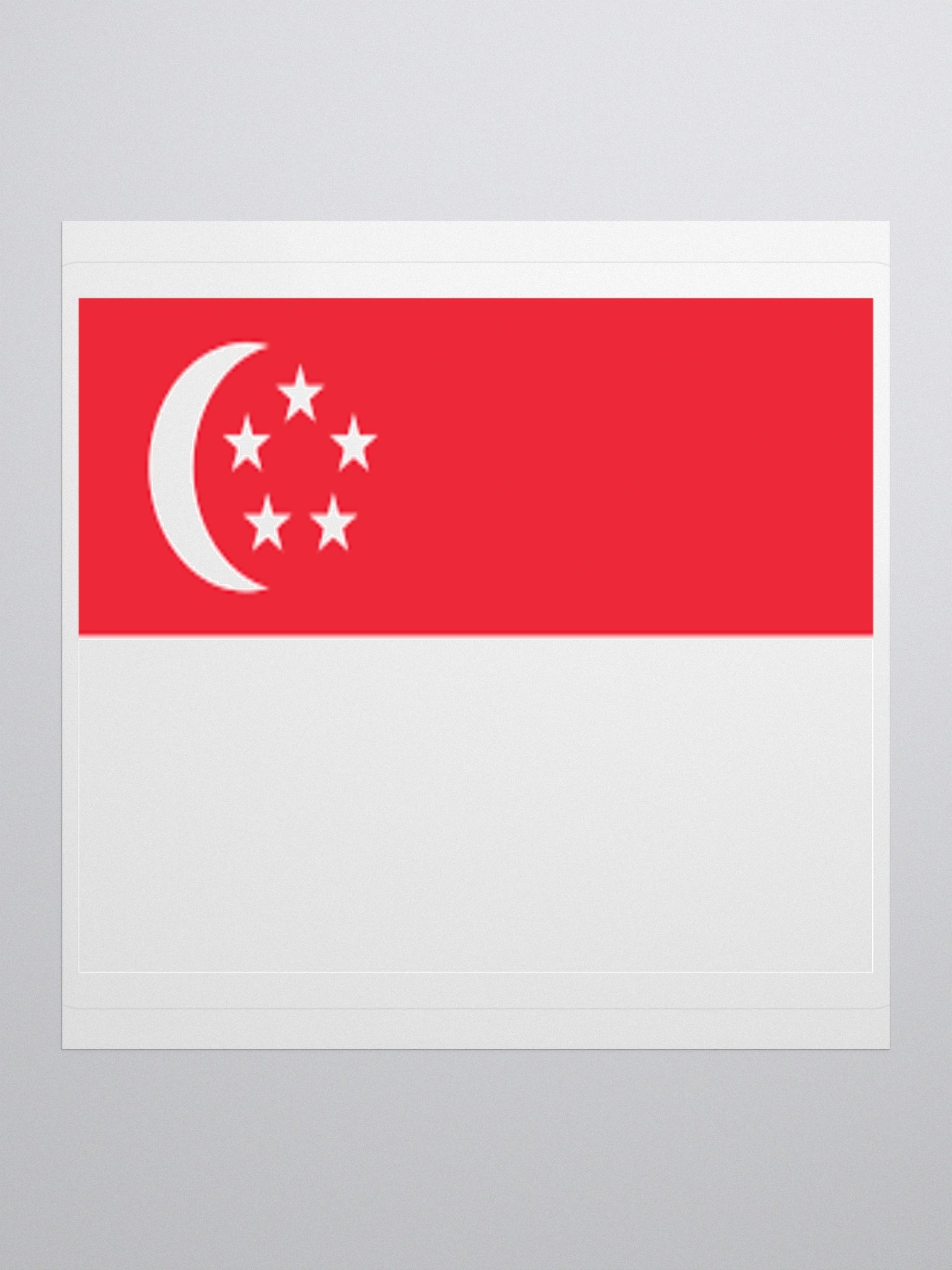 Singapore Flag Sticker - Durable Vinyl for Indoor Use - Multiple Sizes Available product image (1)