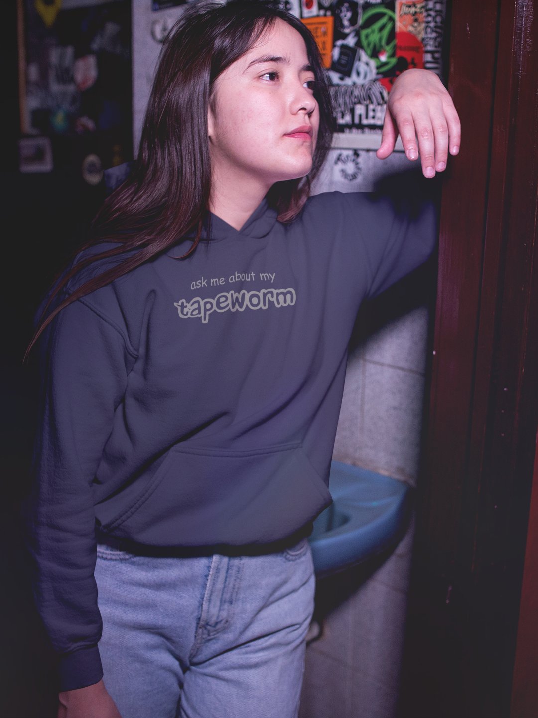 ask me about my tapeworm classic hoodie product image (1)