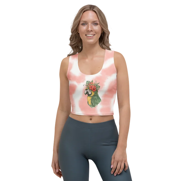 Flower-Crowned Bird Pink Spiral Crop Top product image (1)