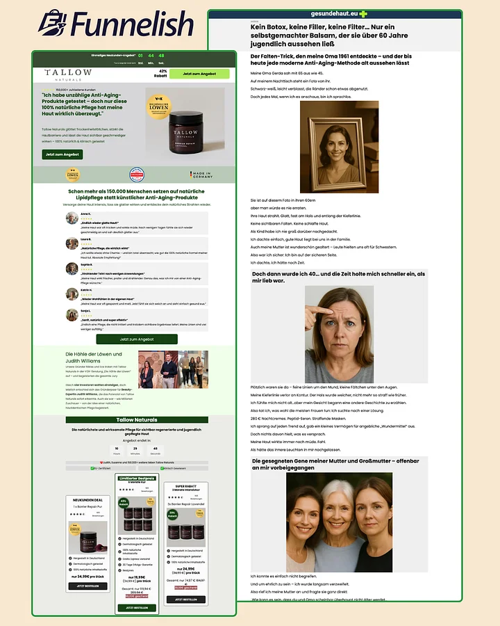 Tallow Naturals Funnel | Funnelish Template product image (1)