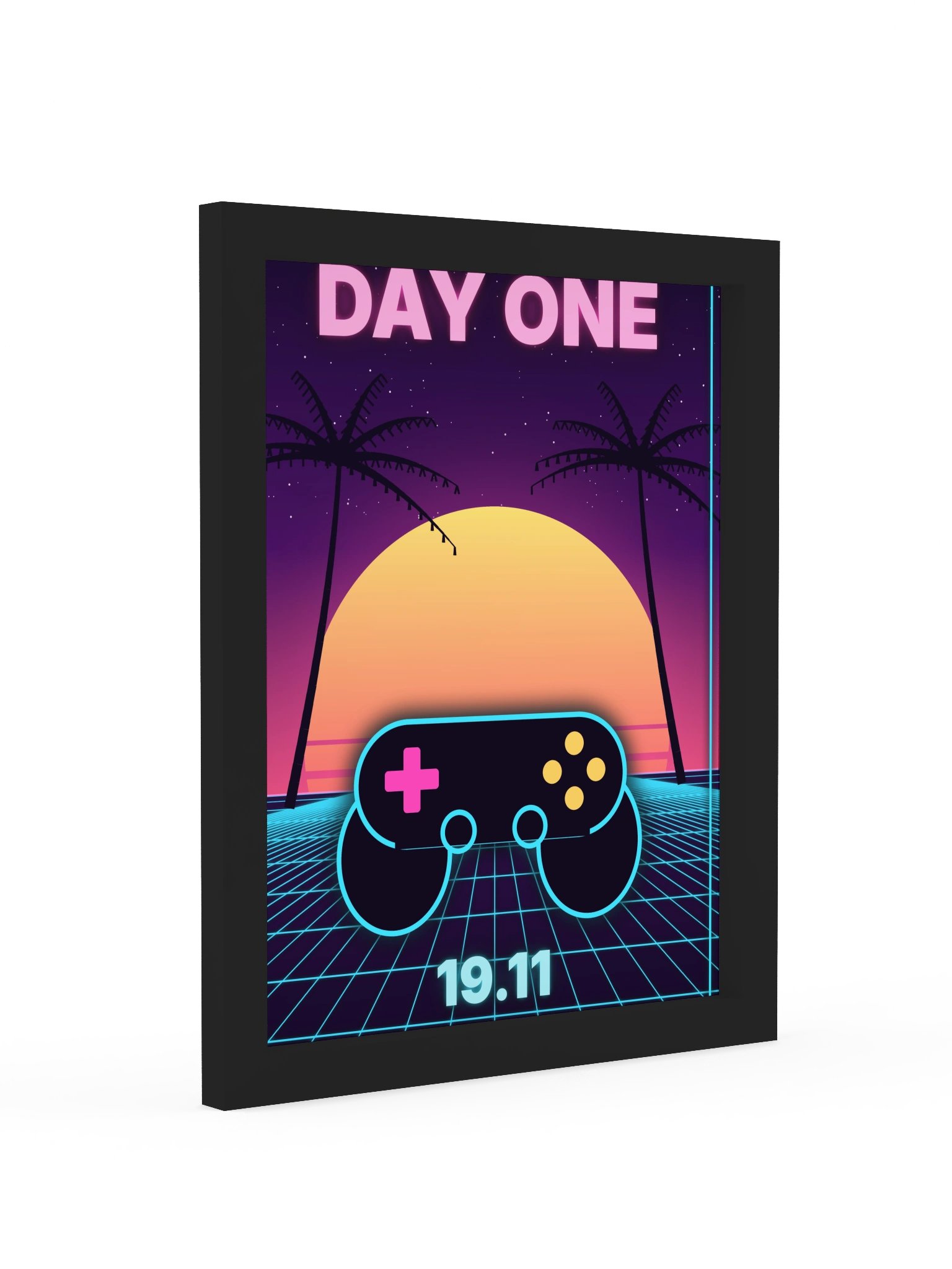 Day One 19.11 – Neon Framed Poster product image (2)