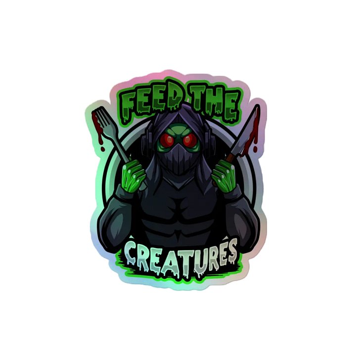 Feed The Creatures Holographic Sticker product image (2)