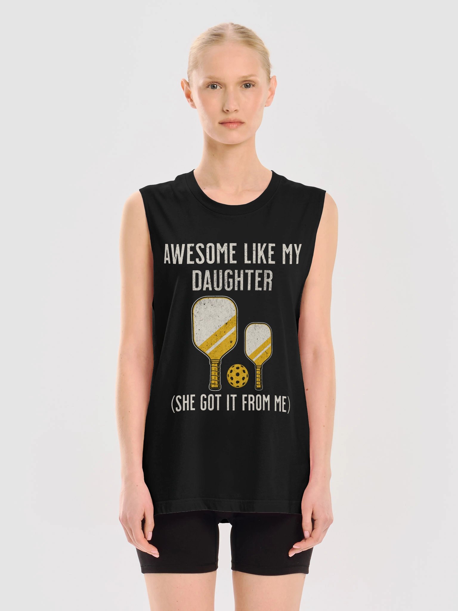 Awesome Like My Daughter Pickleball Tank Top Funny Dad Gift for Players product image (3)