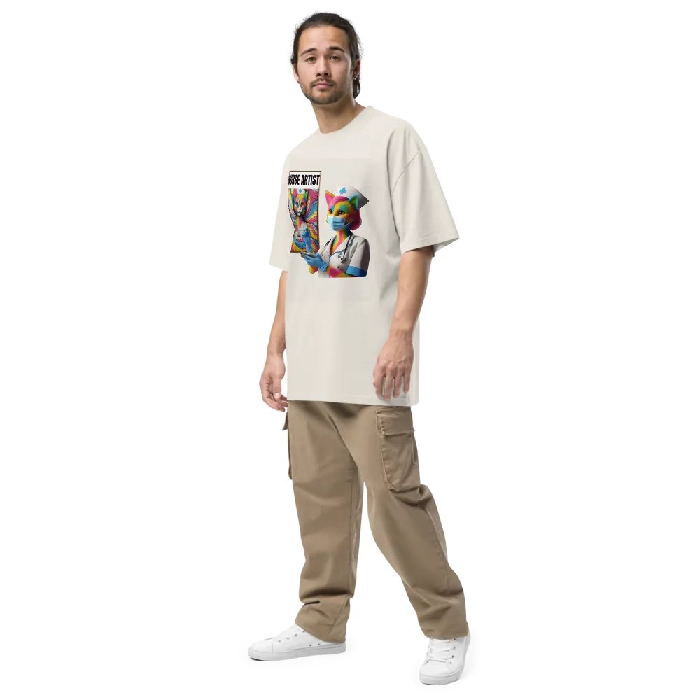 Rainbow Nurse Artist Faded T-Shirt product image (19)