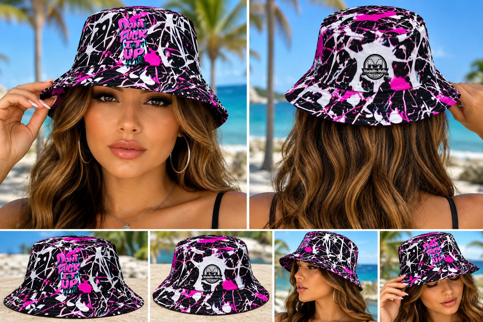 Drip Logo Street Splatter Bucket Hat product image (1)