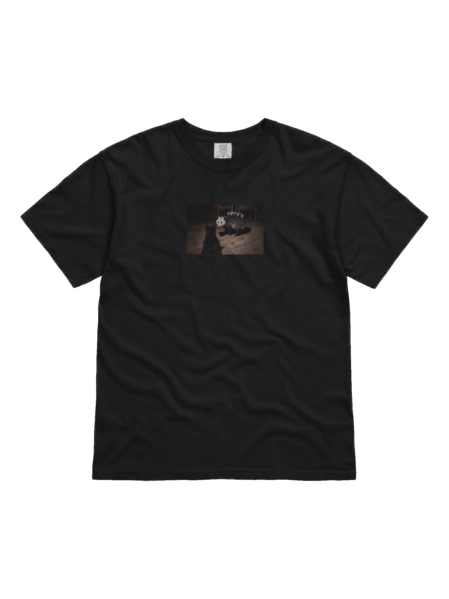 Cat meets opossum family T-shirt product image (2)