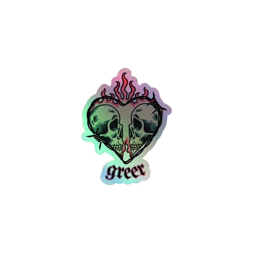 Burnt by love kiss cut decal product image (1)