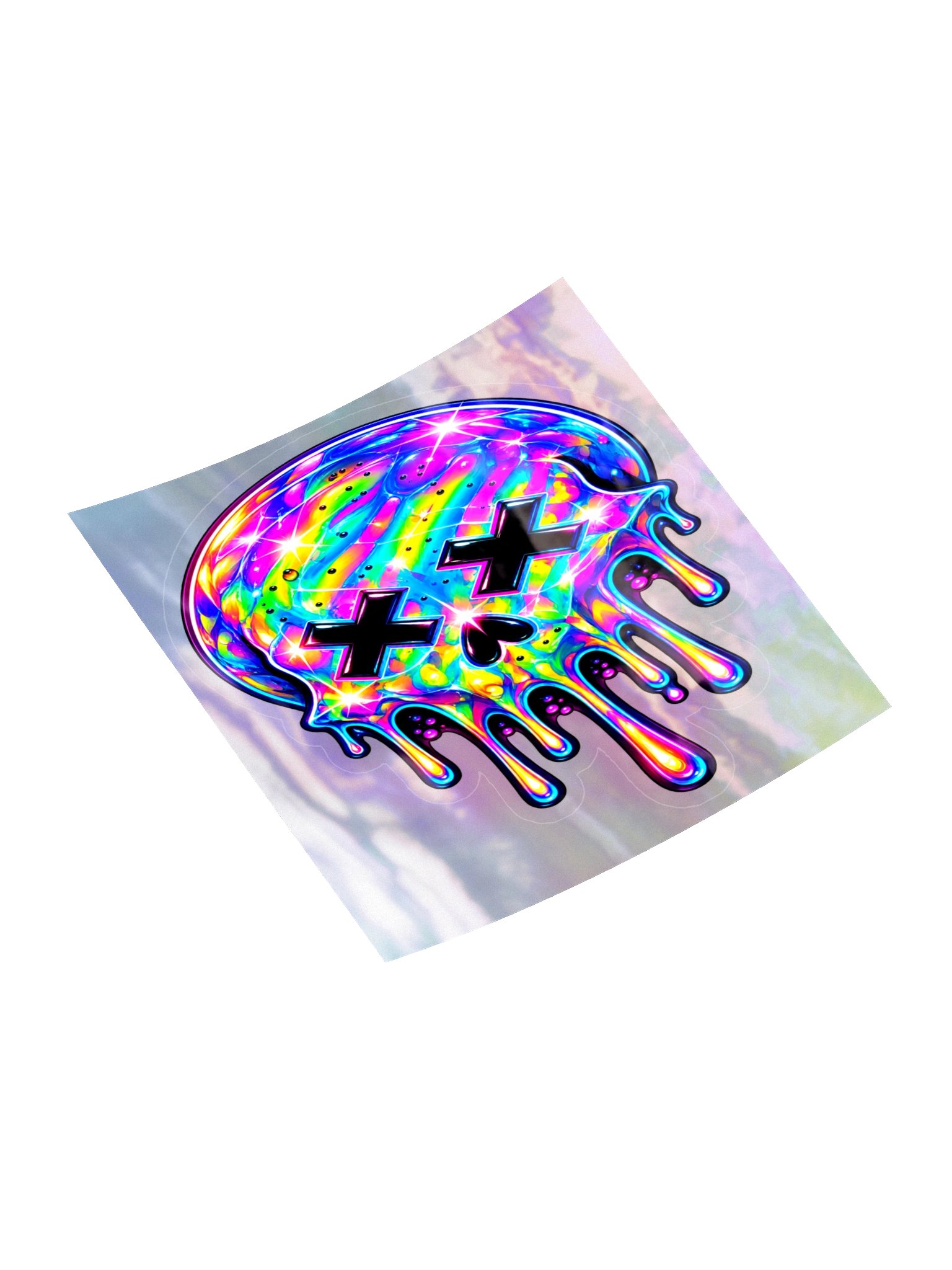 Neon Melt Skull Sticker – FM.01 - Fun Mode Collection product image (4)