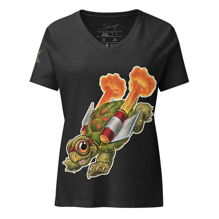 Jetpack Tortoise V-Neck T-Shirt product image (1)