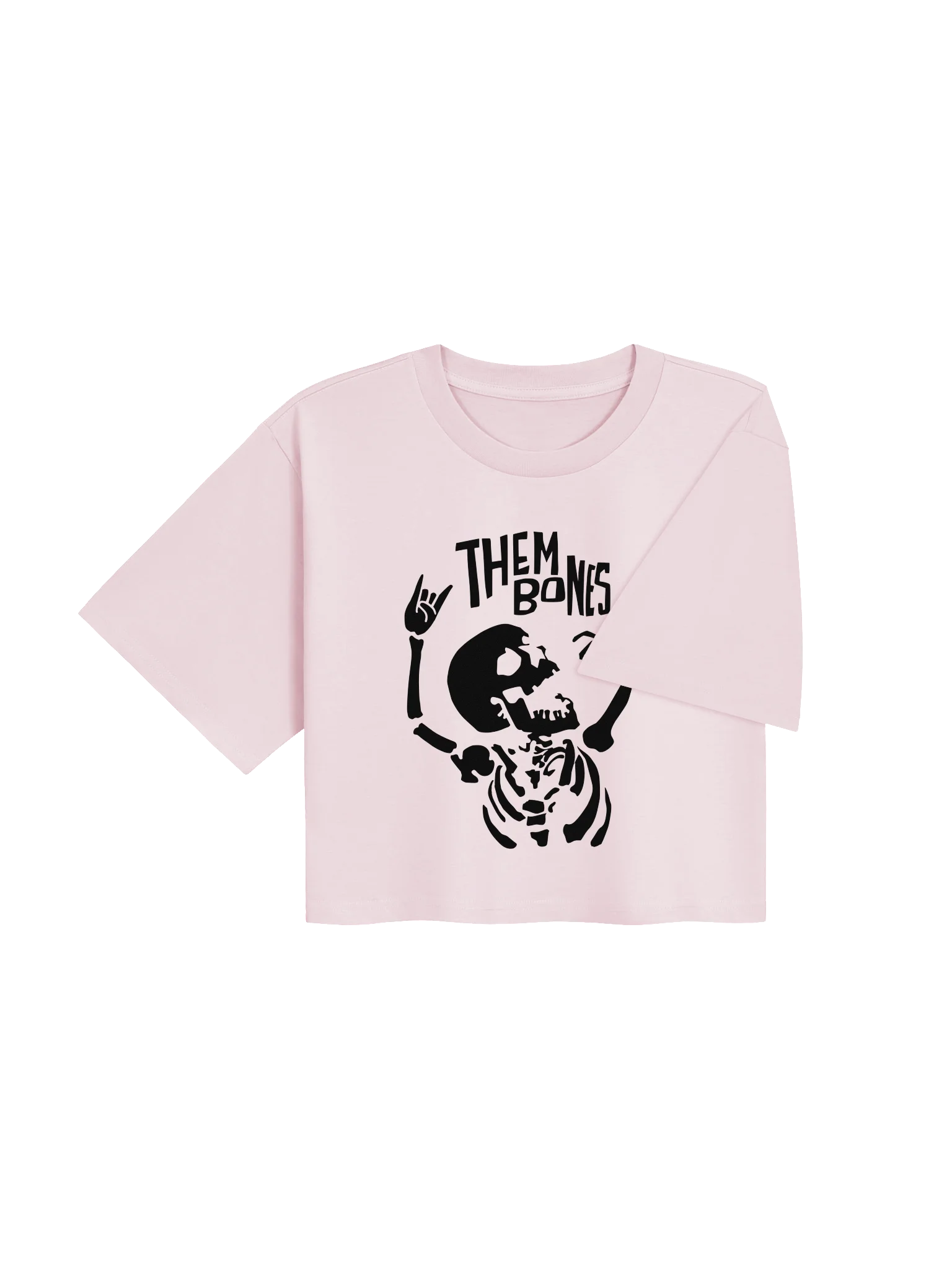 “Them Bones” Band Logo Crop Top, Light product image (4)