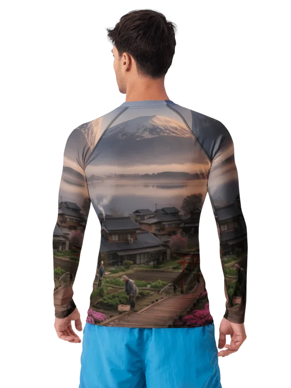 Men's Mount Fuji Long Sleeve Rash Guard | UPF 50+ Sun Protection product image (8)