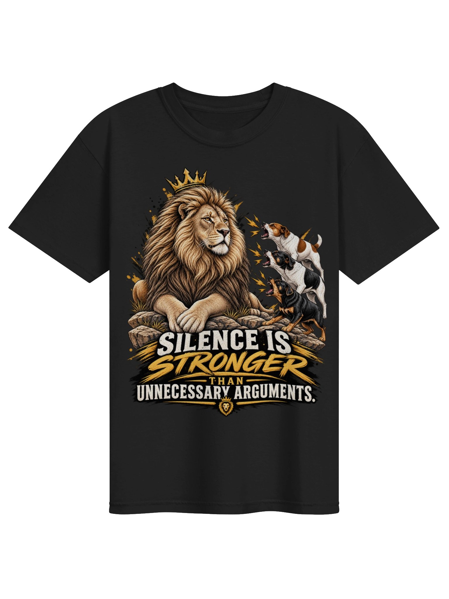 Silence Is Stronger Than Unnecessary Arguments Lion & Dogs product image (2)