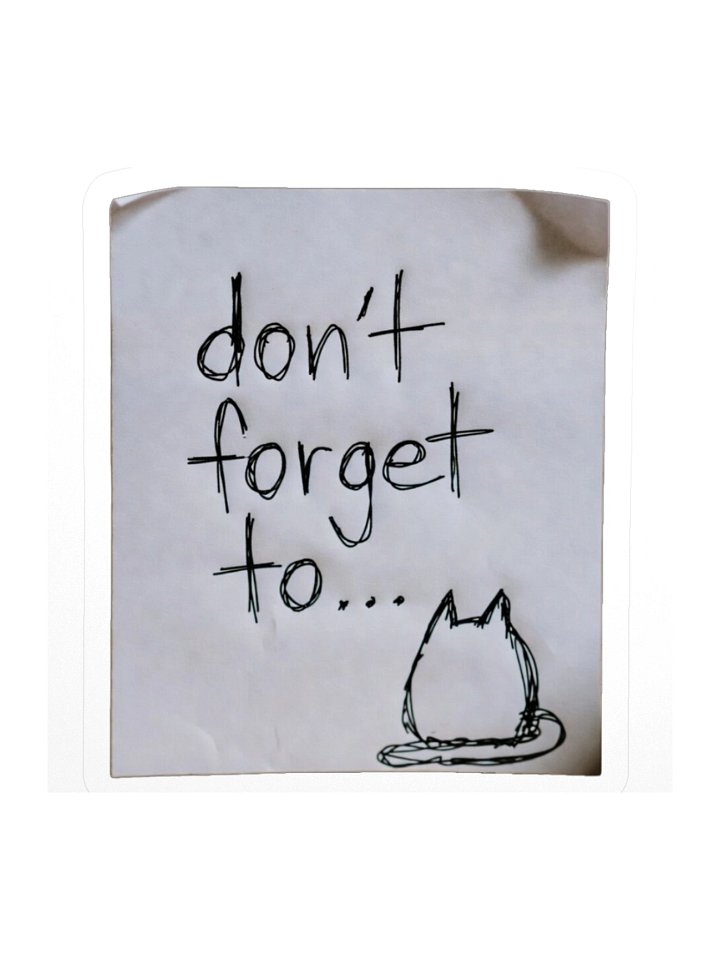 don't forget to... notepad sticker product image (1)