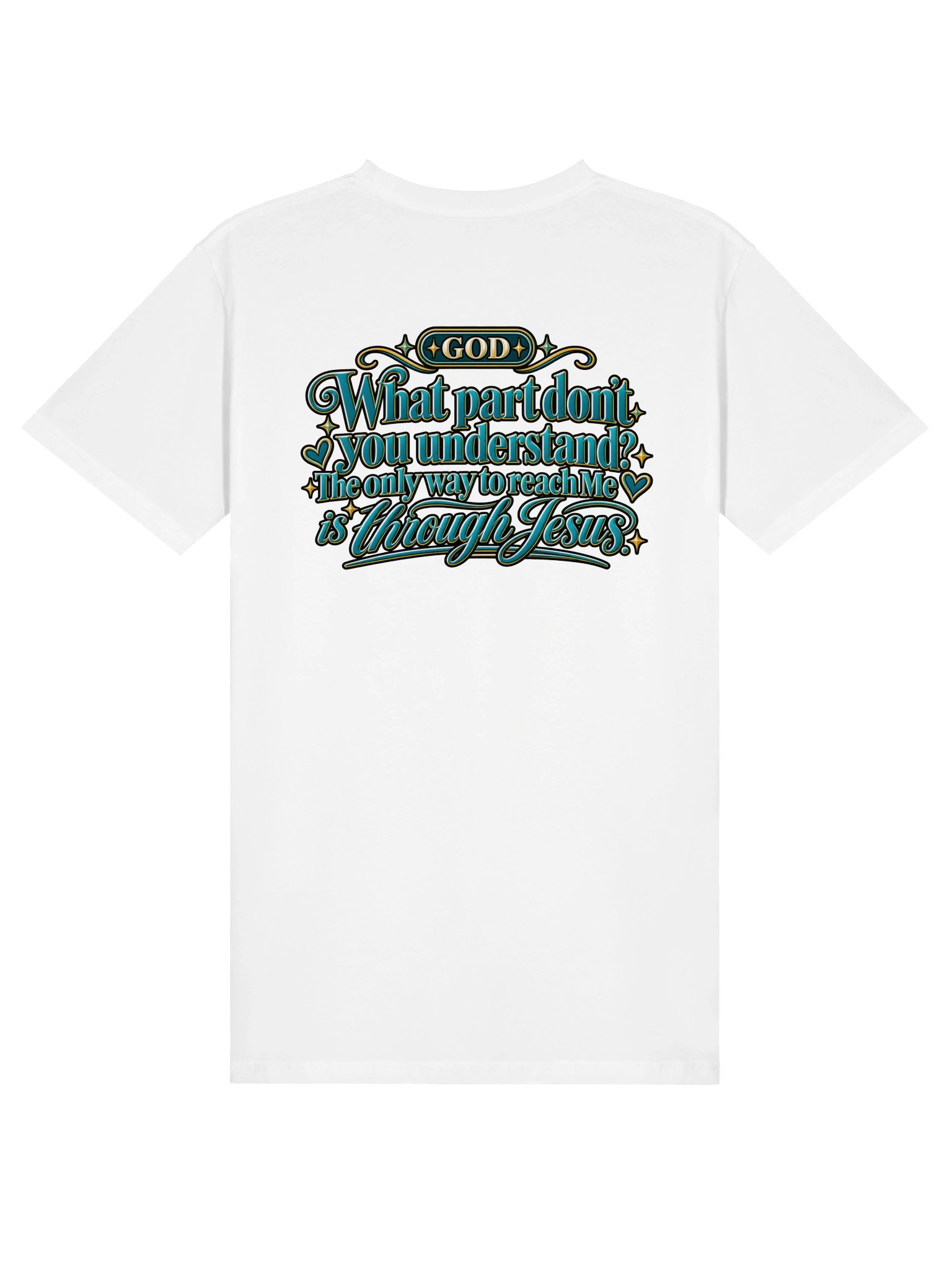 904 You & Me 2 — Through Jesus Teal Green Faith-Based Premium Unisex T-Shirt product image (2)