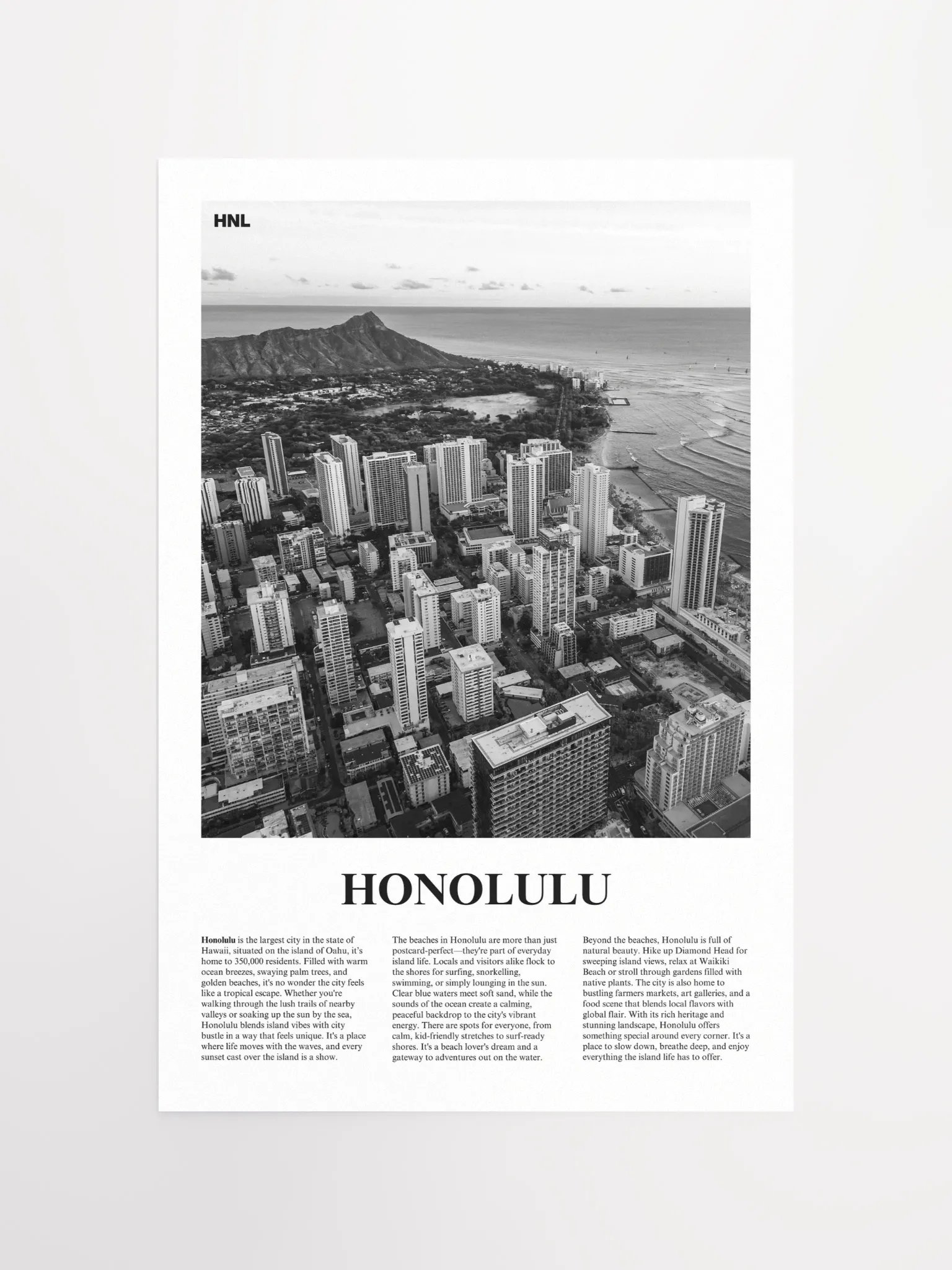 Honolulu 01 Newspaper Poster product image (5)