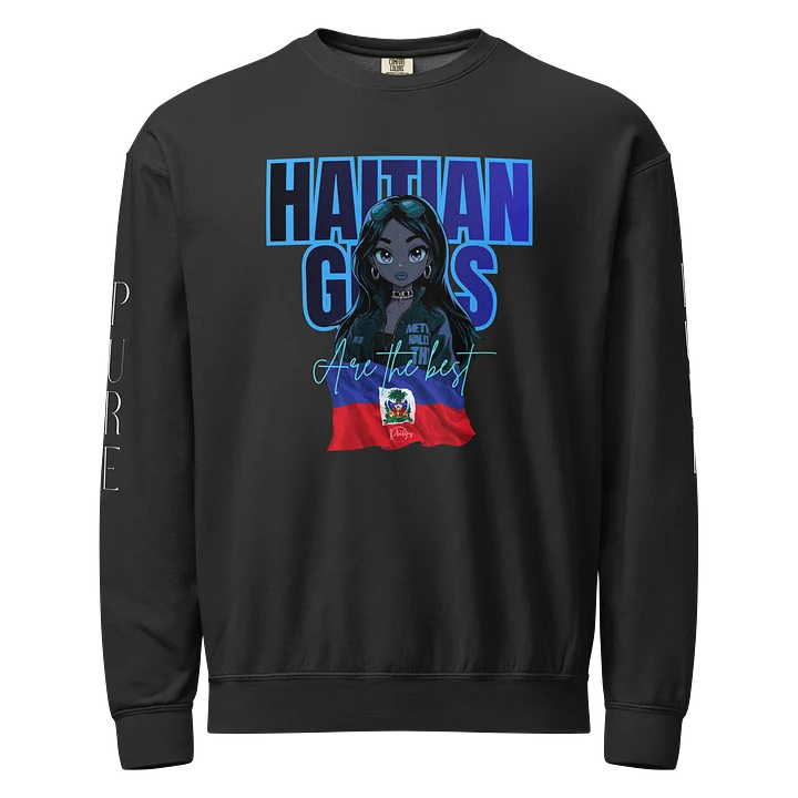 Haitian Girls Illustrated Crewneck Sweatshirt product image (1)