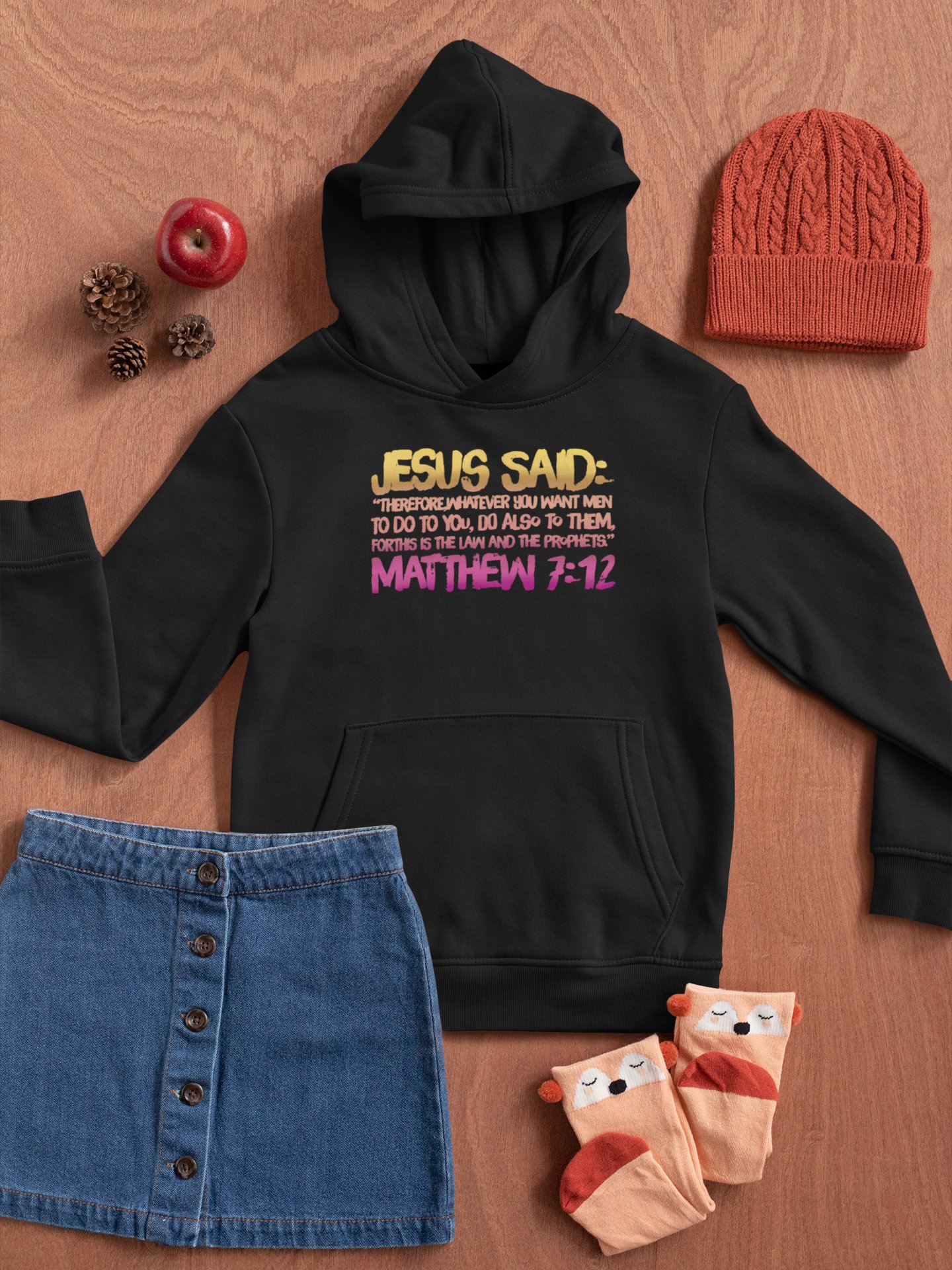 Bible Verse Hoodie The Golden Rule Matthew 7 20 product image (1)