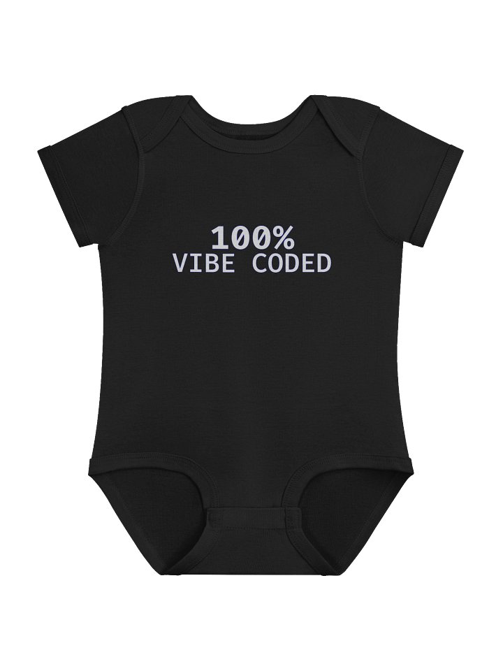 100% VIBE CODED Baby Bodysuit | AI Geek Spirit Collection | TOKI Edition product image (2)