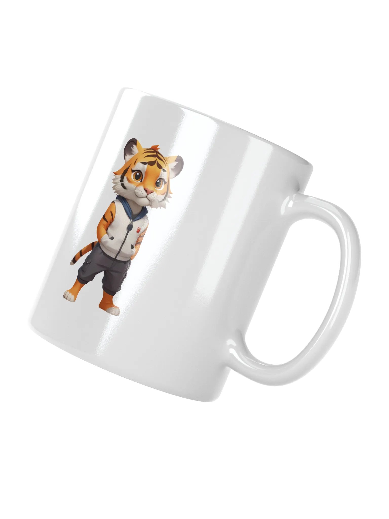 Cute Cartoon Tiger White Mug product image (3)