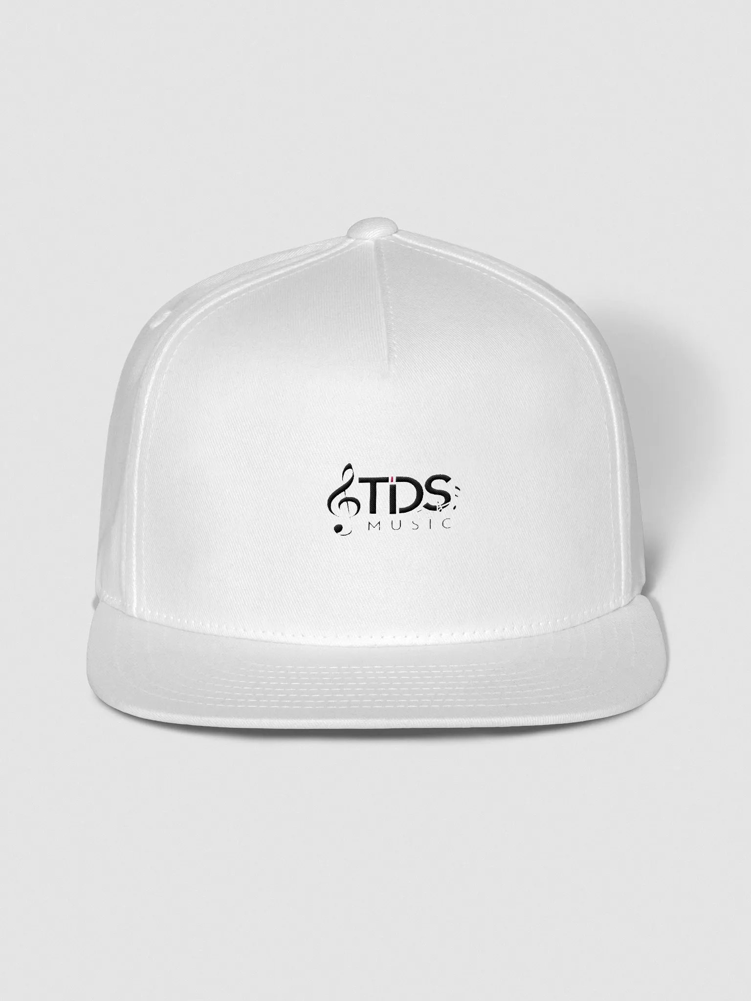 Yupoong Flat Snapback Cap - TDS Embroidered High Profile Hat in White, Gray, Red, Black, and Navy product image (3)