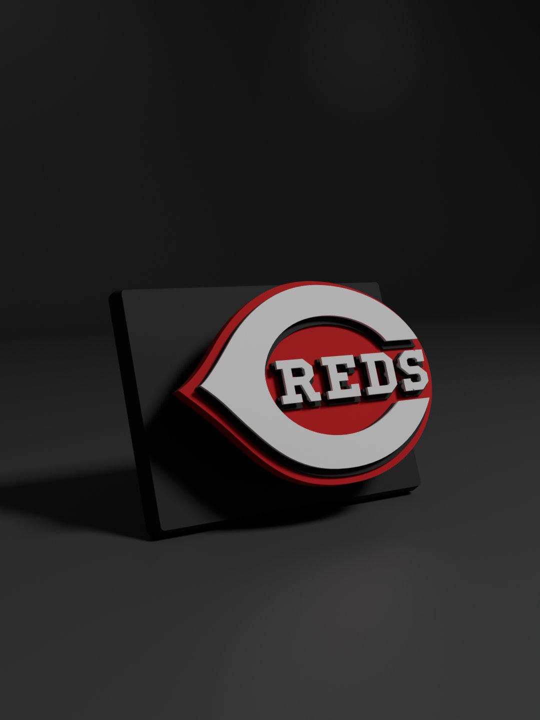 Cincinnati Reds 3D Printed Floating Logo Sign (Digital File Only) product image (1)
