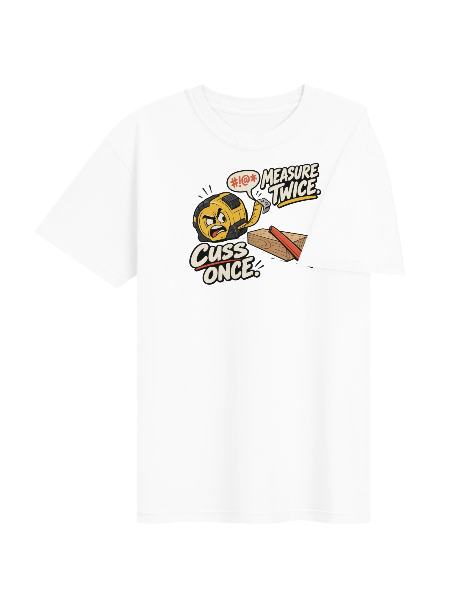 "Measure Twice. Cuss Once." Heavyweight T-Shirt product image (4)