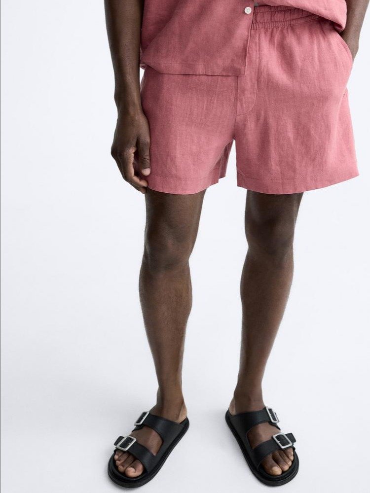 100% LINEN BERMUDA SHORTS product image (8)