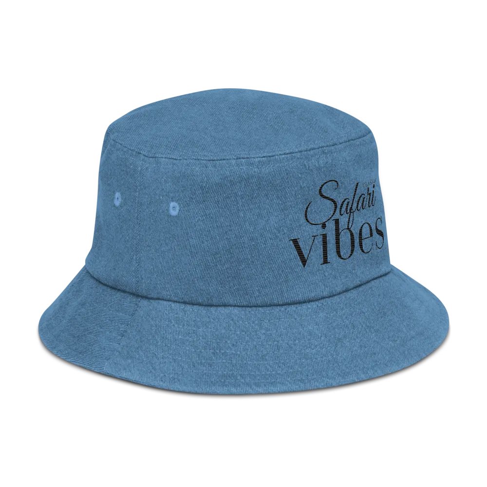 540-Safari Hats-Bucket Hat, Capstone Denim Bucket Hat-Cotton-National Great Outdoors Month - Classic Safari Vibes product image (3)