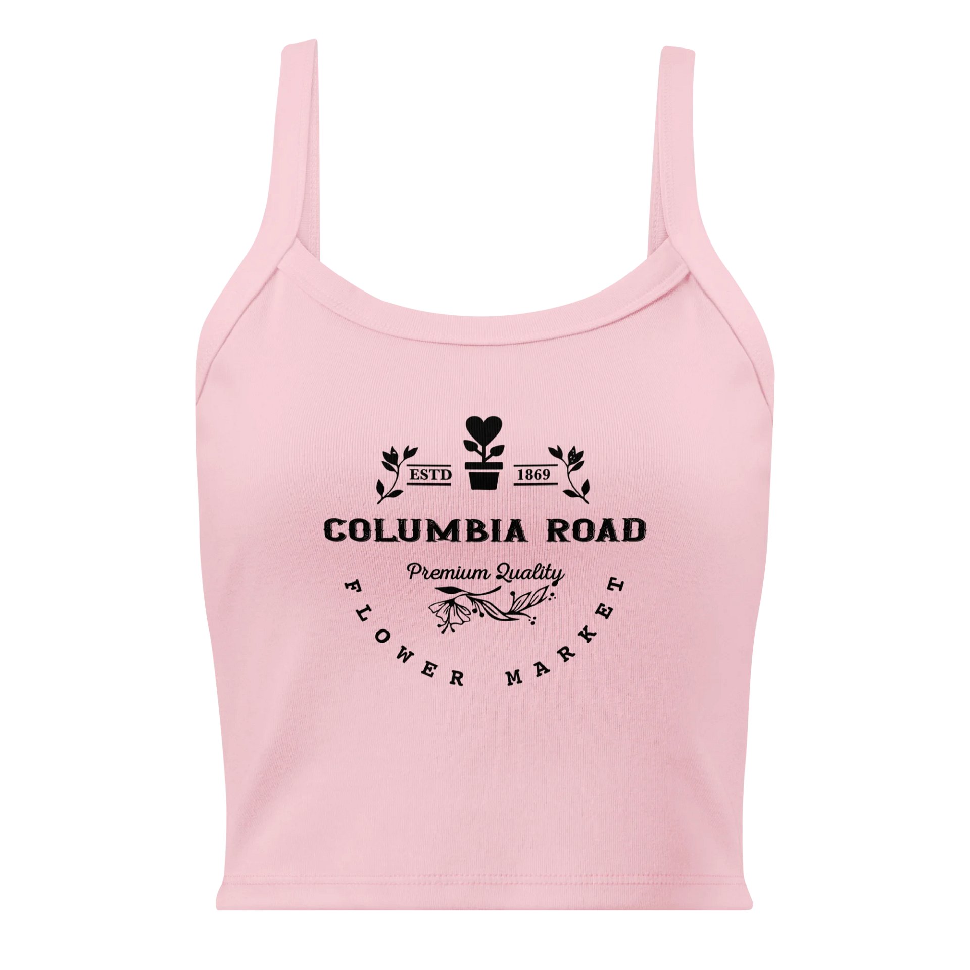 Columbia Road Market Women's Ribbed Tank Top (Pink) product image (1)