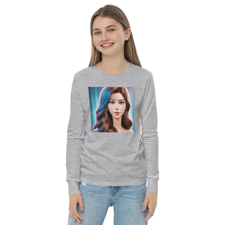 Wavy Beauty Youth Long Sleeve Tee product image (2)