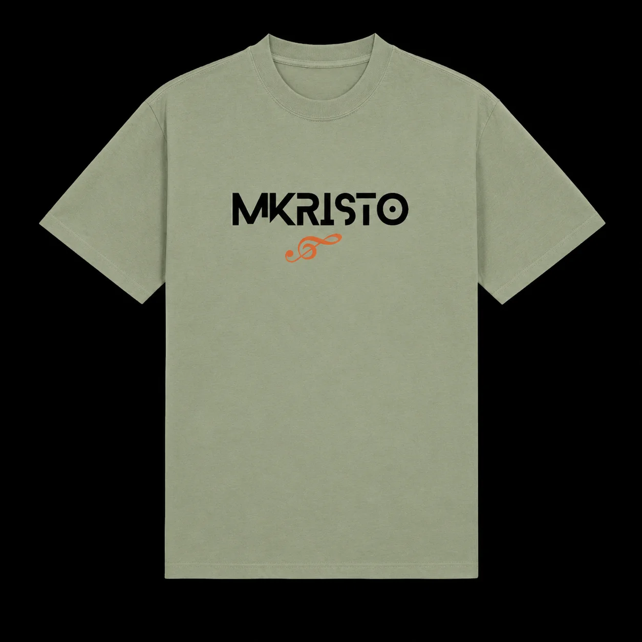 Minimal Orange Loop Oversized Fade Tee product image (9)