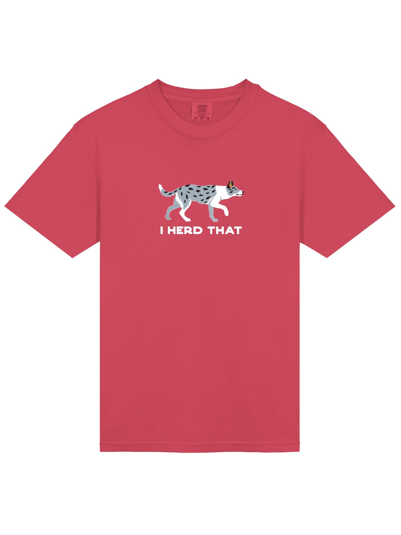 I Herd That T-Shirt(Embroidered) of a Smooth-Coated Border Collie(Blue Merle) product image (6)