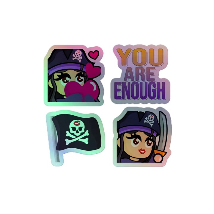Mint Emote Holo Stickers product image (1)