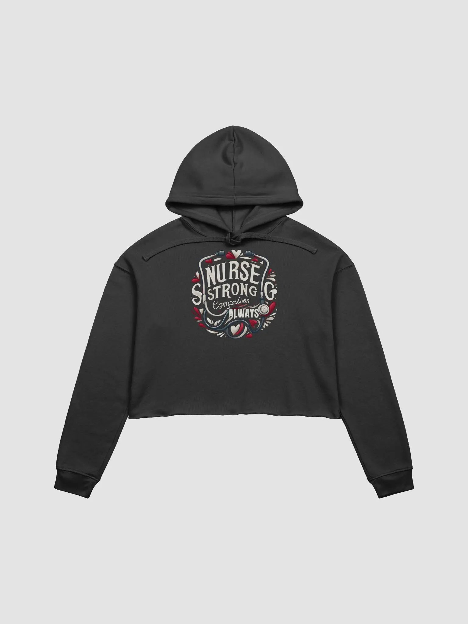 Nurse Strong Compassion Always Crop Hoodie product image (1)