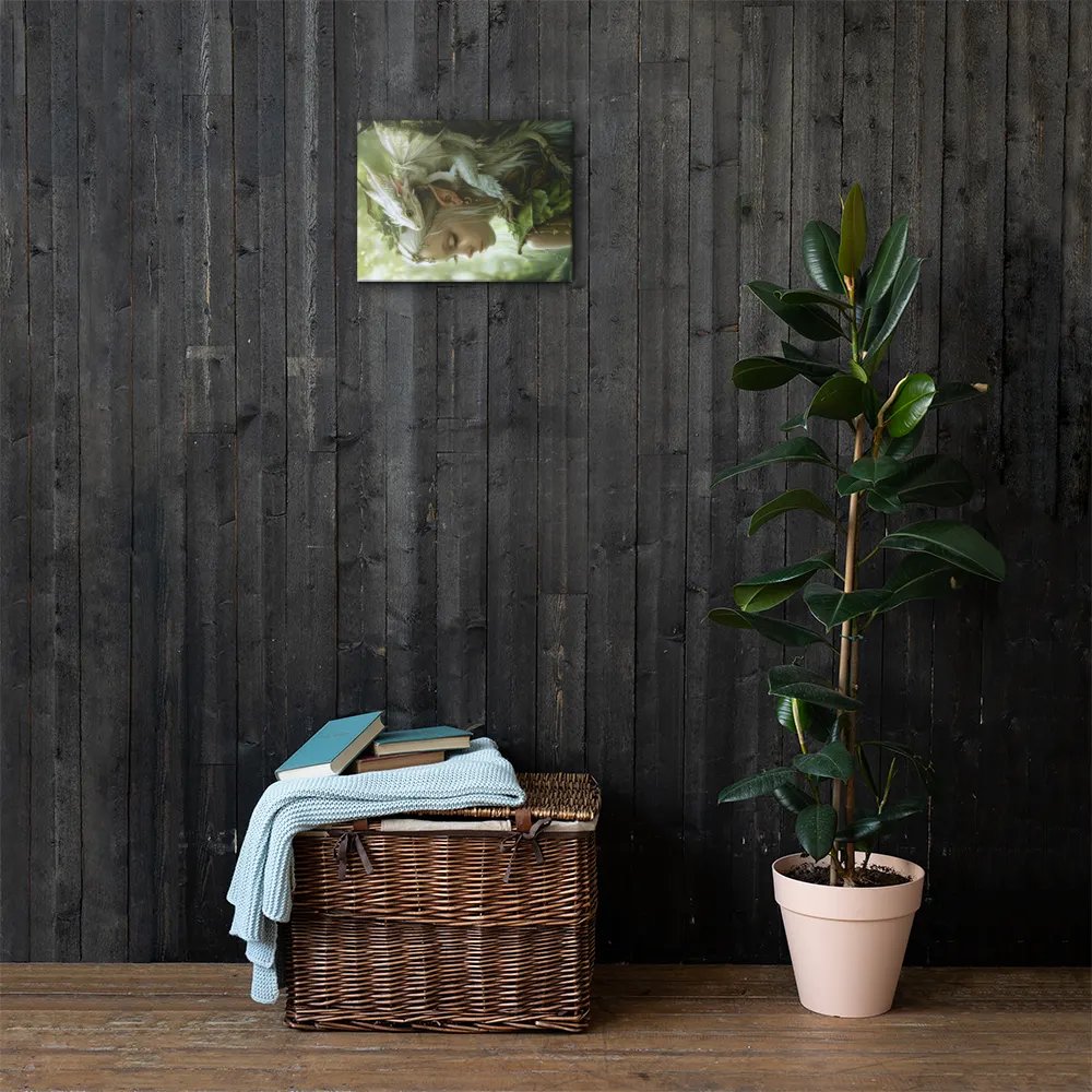 Young elf with her small dragon on the shoulder - Canvas product image (9)