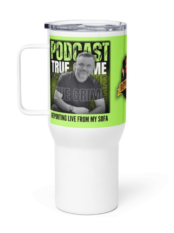 Reporting Live From My Sofa Podcast Travel Mug product image (3)