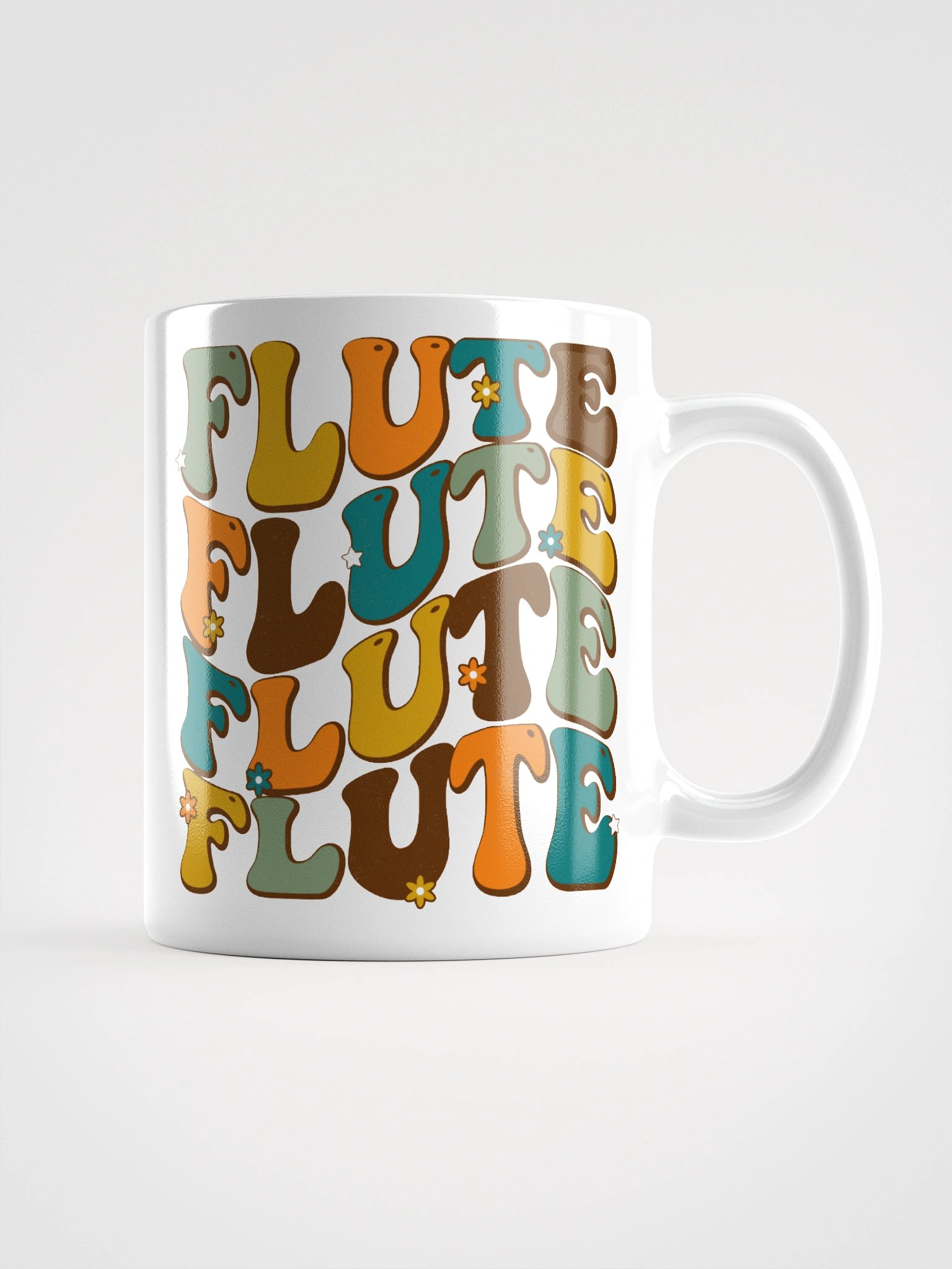 Groovy Wavy Flute Mug in Retro Colors 11 oz (white background) product image (2)