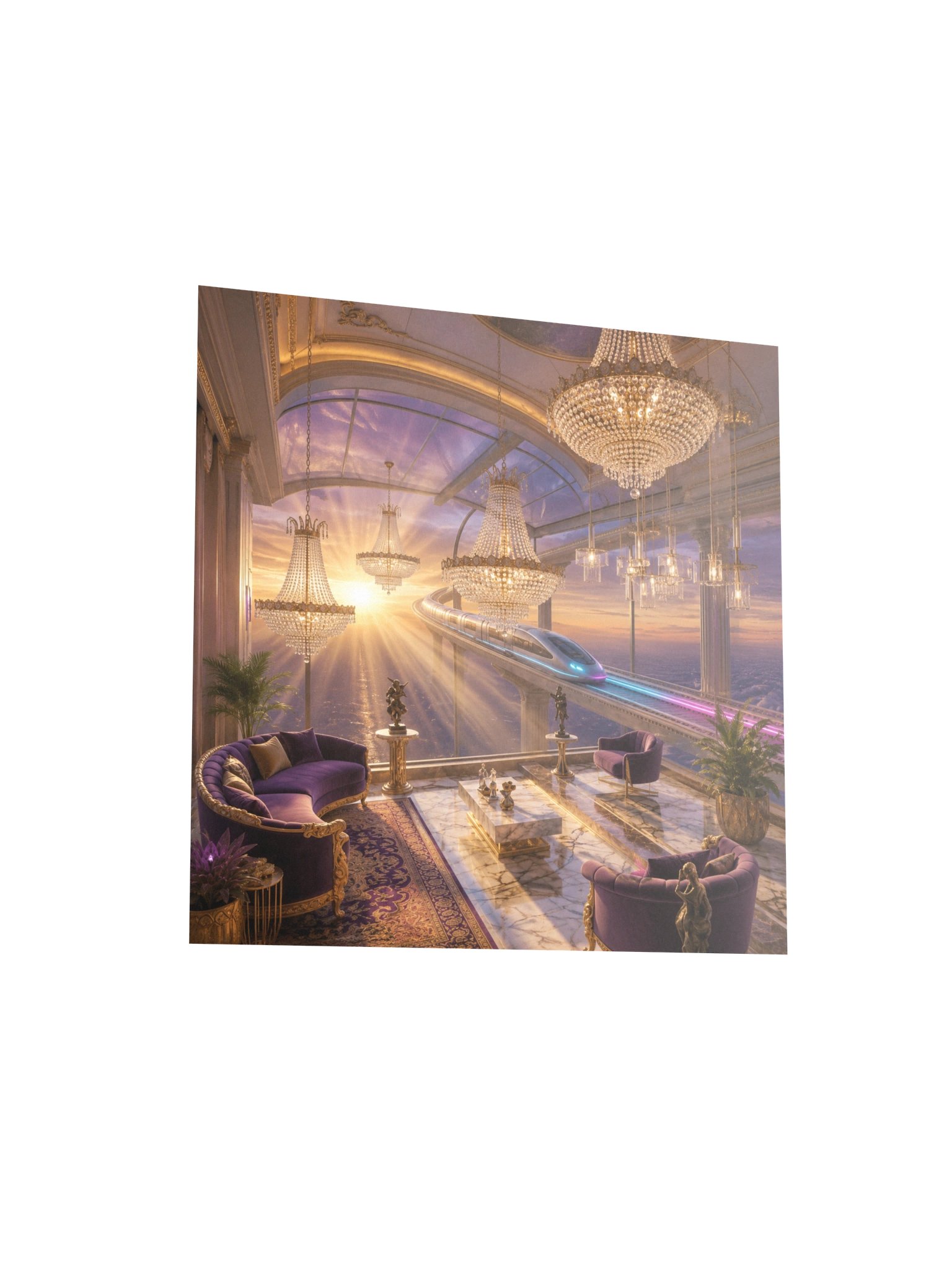 Baroque Future | Luxury Penthouse with Bullet Train at Sunset product image (3)