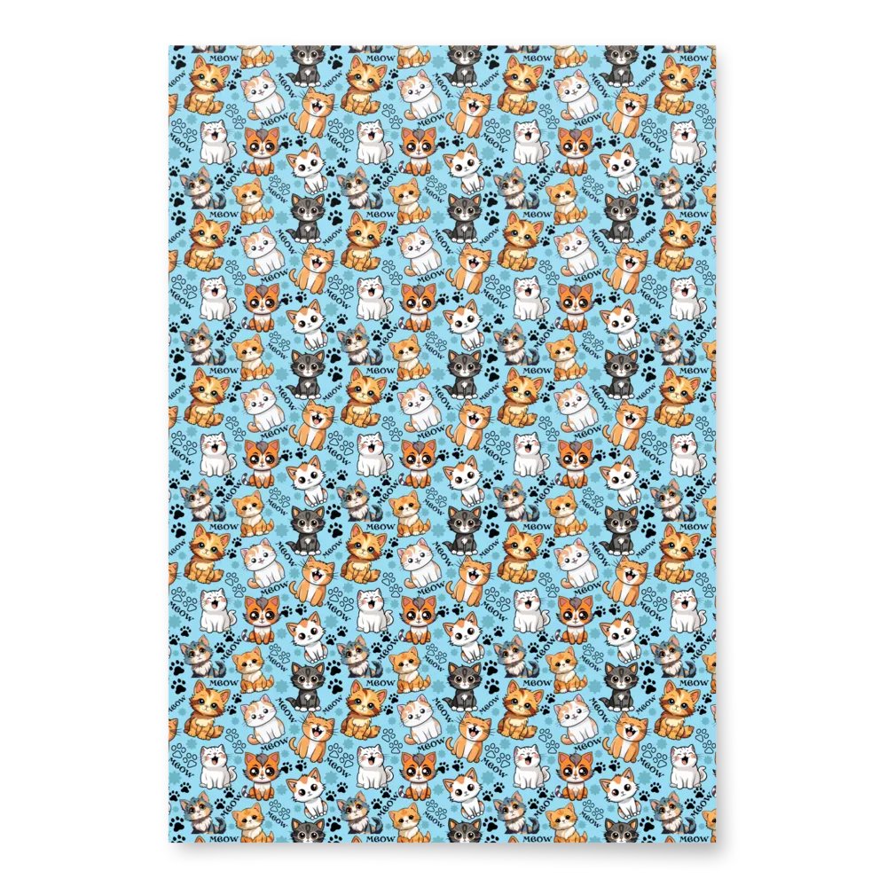 Meow Magic Wrapping Paper - Blue product image (2)