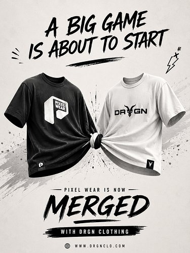 Every great brand reaches a moment where it must evolve.

Pixel Wear gave us the foundation.
DRGN will define the future.

Mo...
